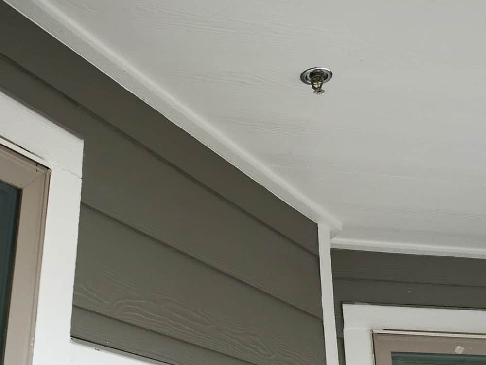 Fire Sprinkler Head in Balcony Ceiling- Victaulic Flexible Dry Fire Sprinklers