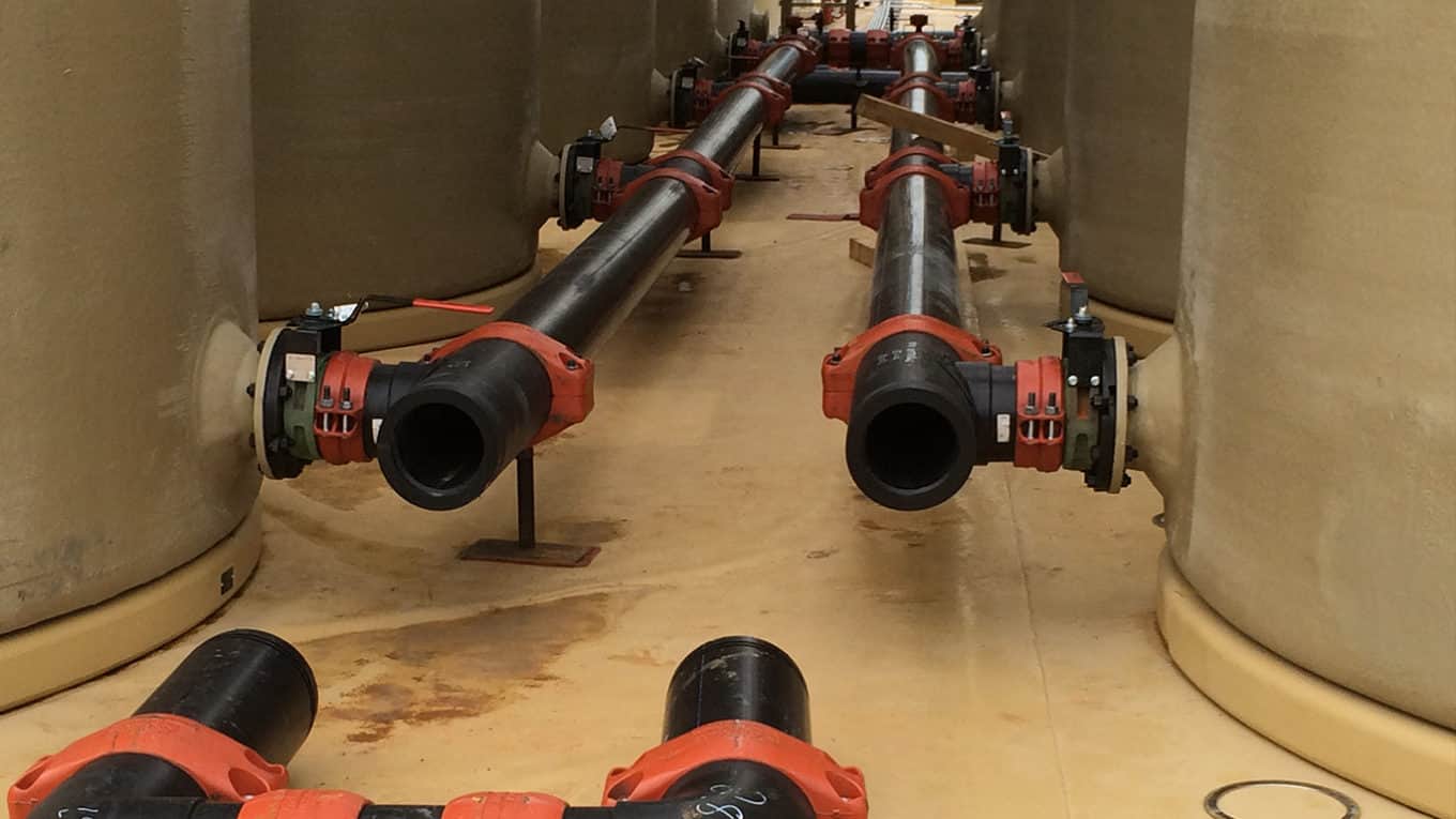 Victaulic high-density polyethylene pipe (HDPE) solutions at a new saltwater disposal (SWD) facility in northern Texas