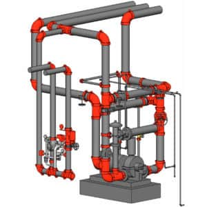 A pipe routing system build.