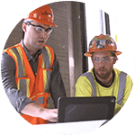 Personnel viewing Modeling Software