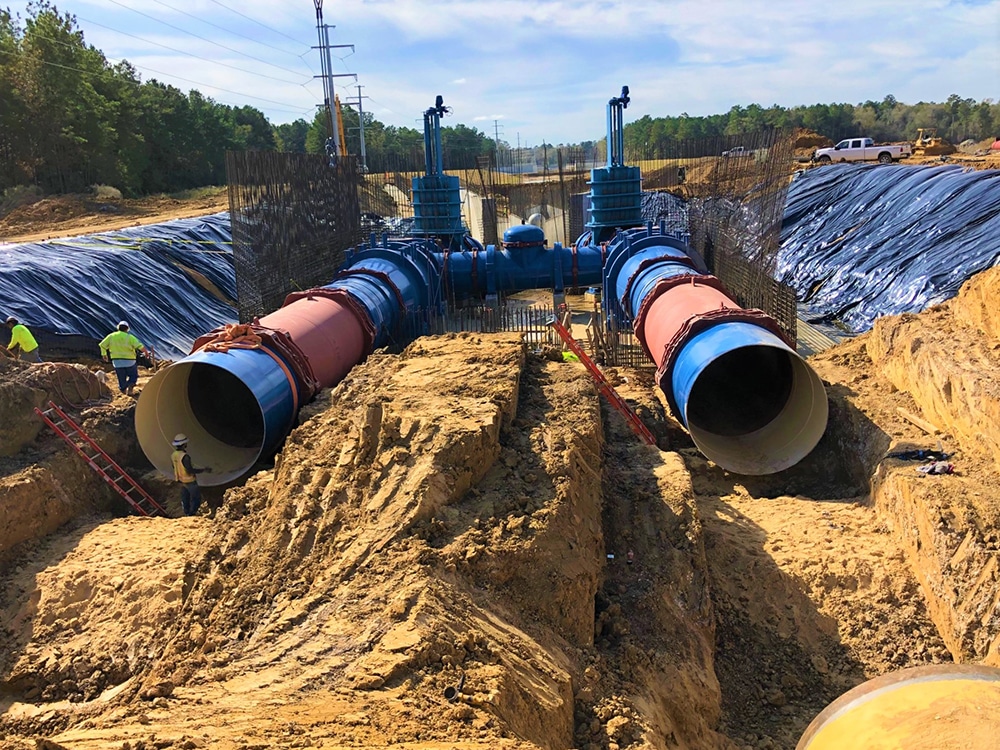 Luce Bayou Interbasin Transfer Project jobsite