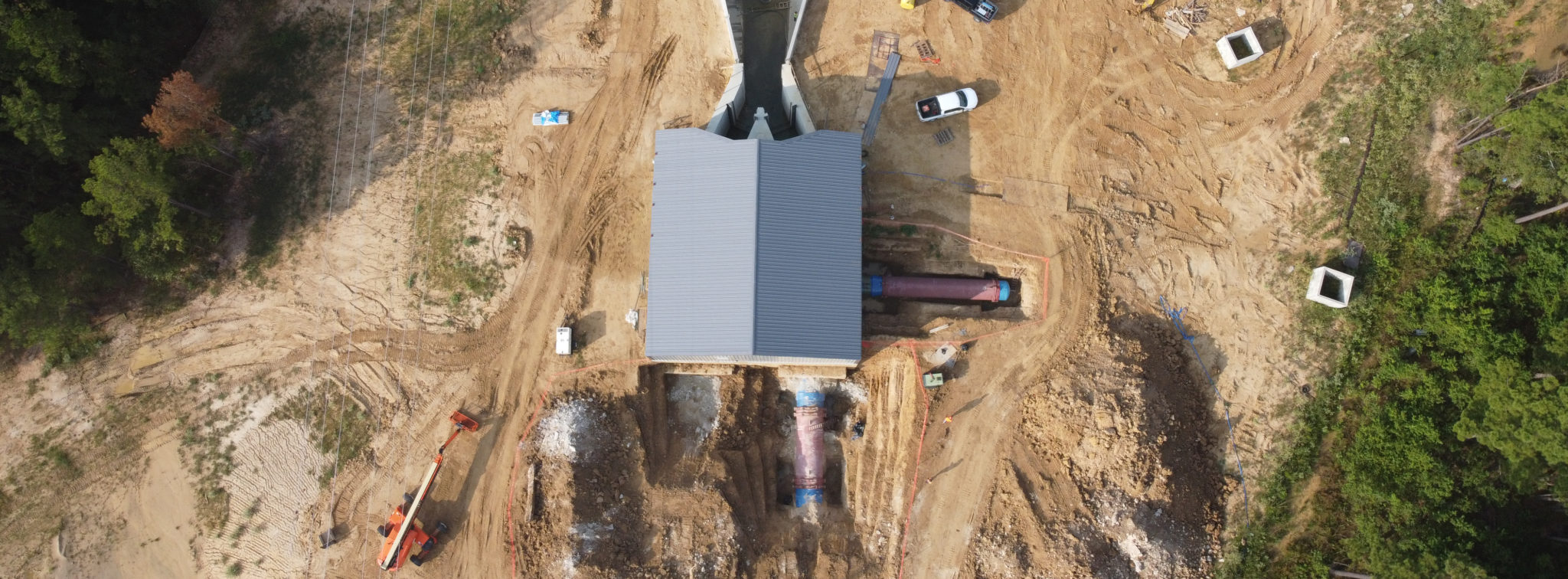 Aerial view of the project site