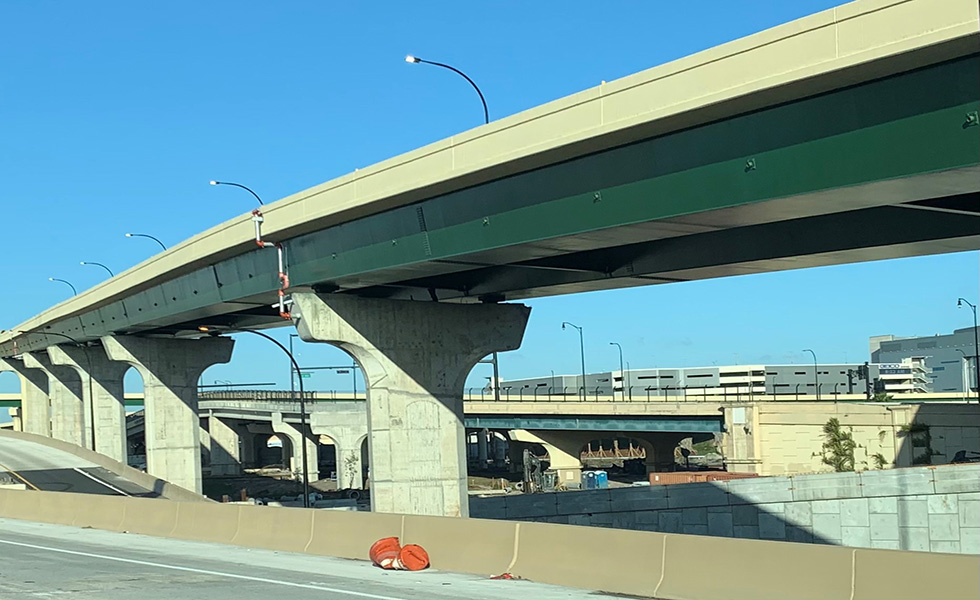 Victaulic Fire Suppression System Standpipe installed on overpass