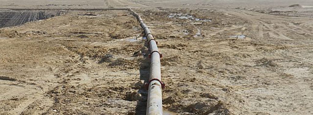 Mine dump water lines retrofit, 8" carbon steel pipeline joined by Style SC77HP couplings