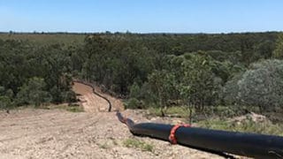 This long coal mine raw water pipeline is joined by Victaulic double grooved couplings