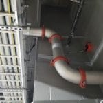 Domestic water system piping at the Spectrum Center