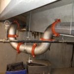 Stainless steel domestic water piping joined by Victaulic Style 107N couplings
