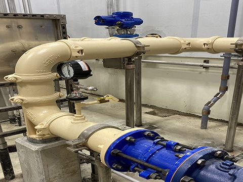 Wastewater treatment process piping