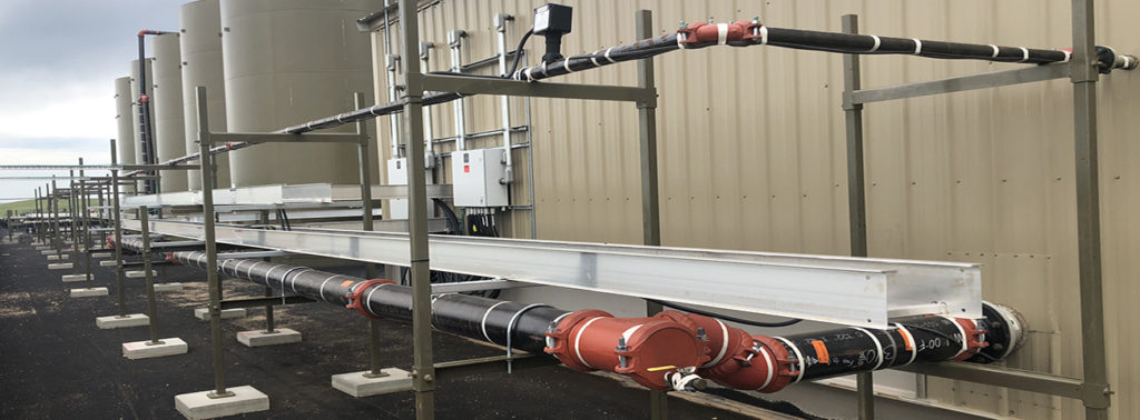 Pump house carbon steel pipeline joined by Installation Ready couplings