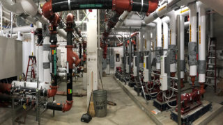 Keller Auditorium mechanical room – partnered with Victaulic for successful renovation despite tight timeline & space