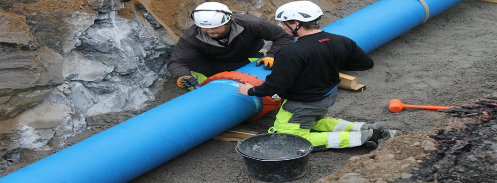 Proyecto de tubería enterrada de agua potable en Strängnäs, Suecia