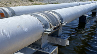 Style 229S Non-Restrained Flexible Couplings joined FRP pipeline