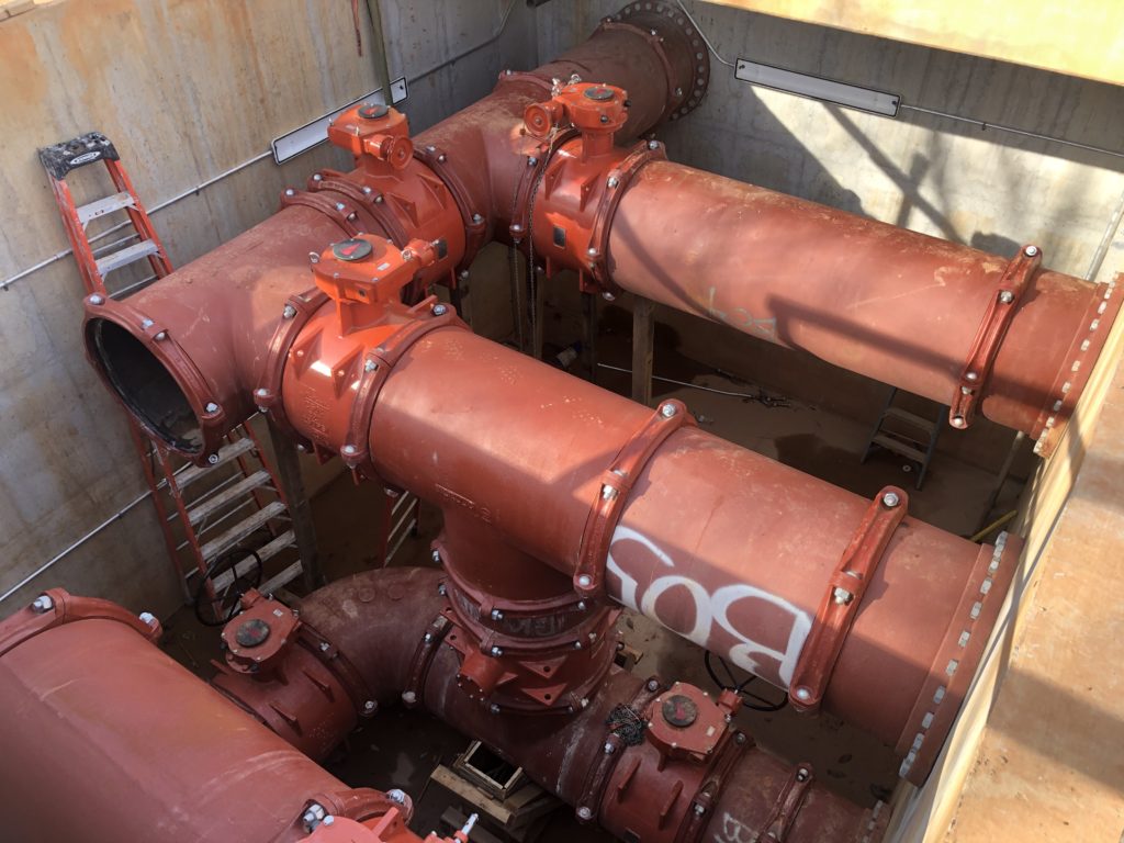 Shelby Water Treatment Plant valve vault installation