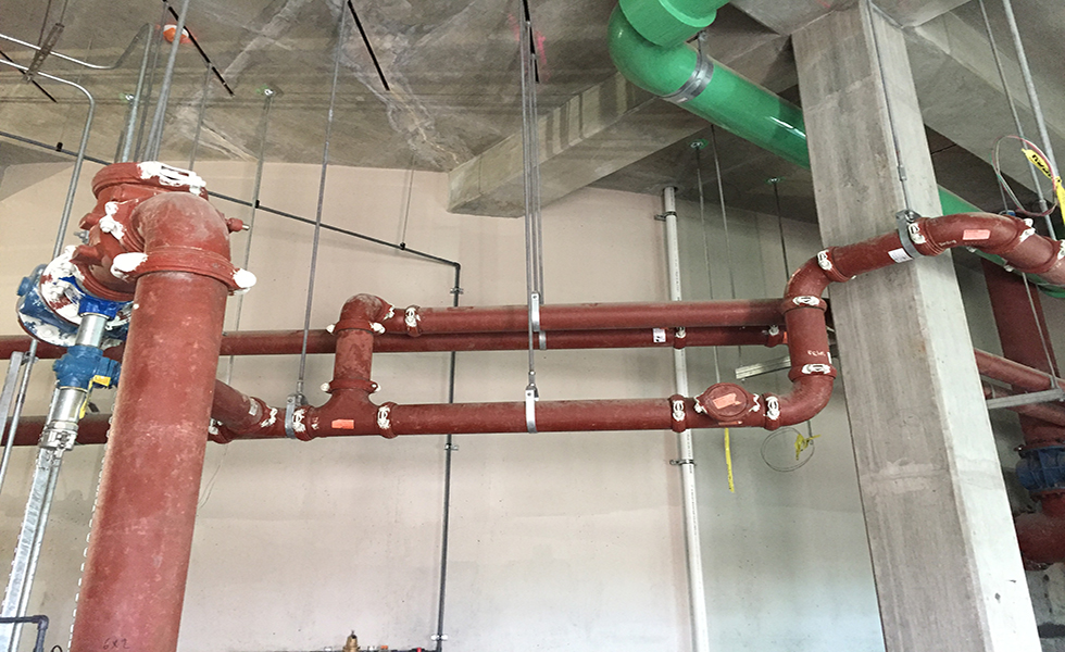 Elevated piping system
