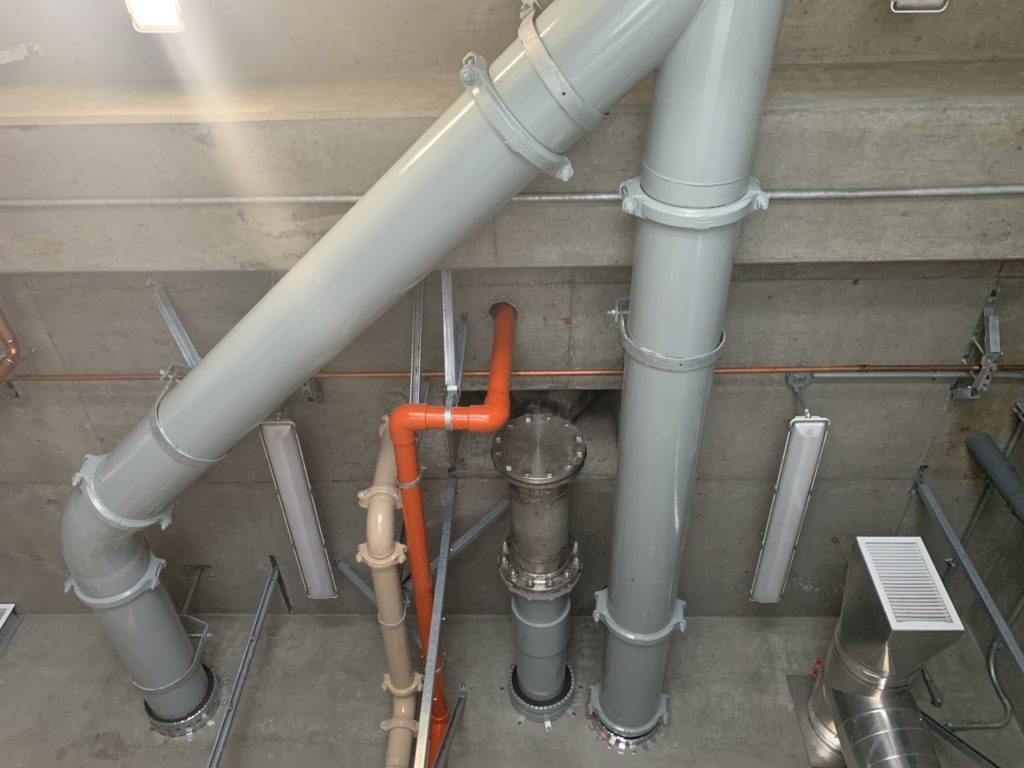 PVC piping system installation