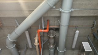 PVC piping system installation