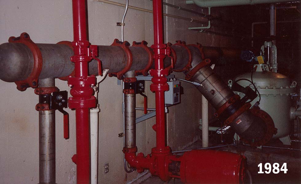 Cooling water and fire protection piping